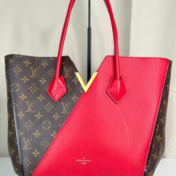 Louis Vuitton Monogram Canvas Kimono Shoulder Bag with Red Accents - Picture 8 of 9